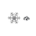 Fashion Simple Snowflake Brooch Silver - One Size