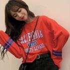 Loose-fit Long-sleeve Lettering Sweatshirt