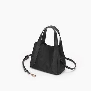 Nylon Bucket Tote Bag Black - One Size
