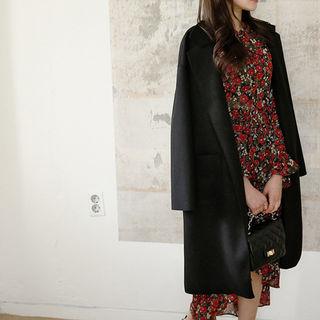 Open-front Dual-pocket Coat