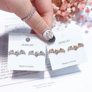 Rhinestone Bat Earring