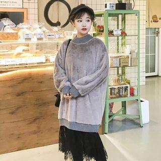 Lace Hem Pullover Dress