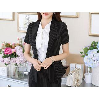 Striped Blazer / Pencil Skirt