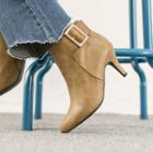 Belted-detail Booties