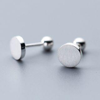 Sterling Silver Disc Through & Through Earring