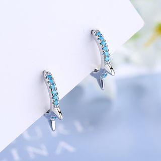 Turquoise Alloy Hoop Earring