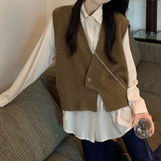 Double Breasted Sweater Vest / Shirt