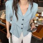 Drawstring Design Blazer