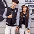 Couple Matching Panel Padded Baseball Jacket