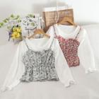 Floral Print Paneled Blouse