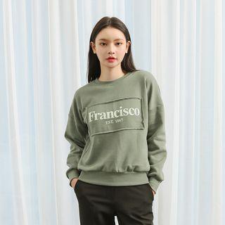Round-neck Patch-detail Top