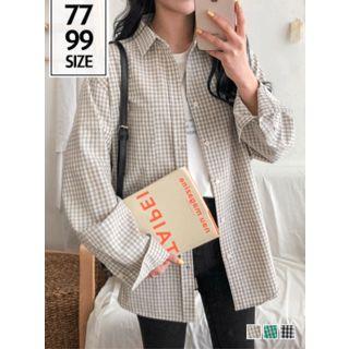 Couple Pocket-front Gingham Shirt