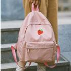 Fruit Embroidered Plain Backpack