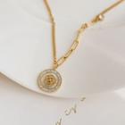 Rose Pendant Stainless Steel Necklace Necklace - Rose - Silver & Gold - One Size