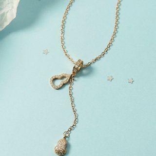 Rhinestone Gourd Necklace As Shown In Figure - One Size