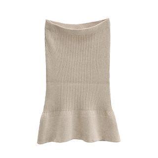 Knit Pencil Skirt As Shown In Figure - One Size