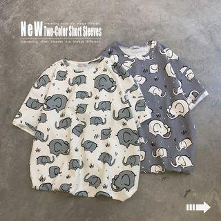 Elephant-print T-shirt