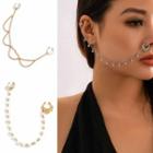 Nose Chain Cuff Earring