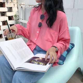 Plain Shirt Peach - One Size