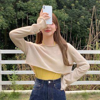 Long-sleeve Knit Top / Halter-neck Top