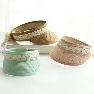 Lace Trim Visor Hat