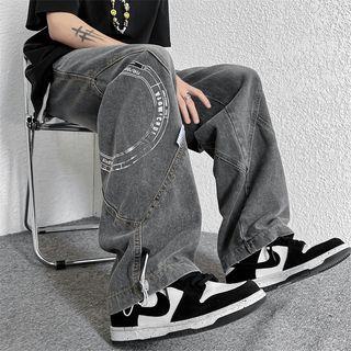 Loose Fit Print Jeans