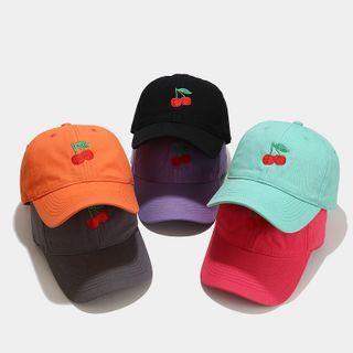 Cherry Embroidered Baseball Cap