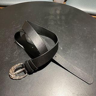 Patterned Buckle Belt Silver - One Size