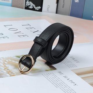 Faux-leather Belt Black - 96cm