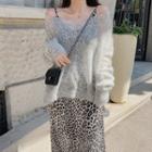 Leopard Strappy Midi Dress / Knit Top
