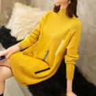 Loose Fit Long Sleeve Knit Dress