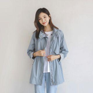 Stand-collar Lace-cuff Parka
