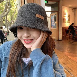 Plain Wool Knit Bucket Hat