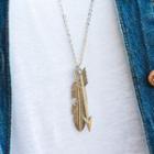 Feather & Arrow Pendant Necklace