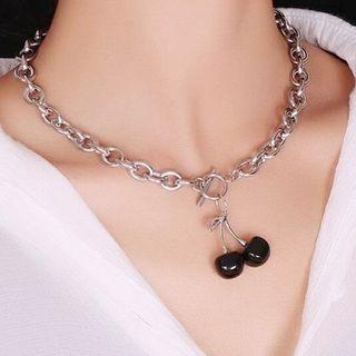 Cherry Pendant Resin Alloy Choker / Earring