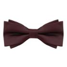Plain Bow Tie Wine Red - One Size