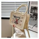 Print Top Handle Crossbody Bag Off-white - One Size
