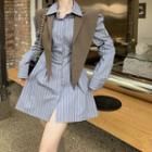 Striped Shirt / Shawl / Set