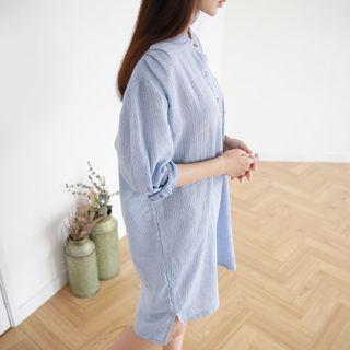 Loose-fit Striped Shirtdress