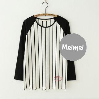 Striped Raglan Long-sleeve T-shirt