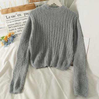 Slim-fit Furry-knit Sweater In 5 Colors
