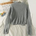 Slim-fit Furry-knit Sweater In 5 Colors