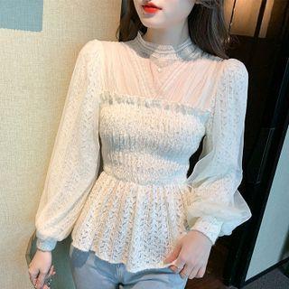 Smocked Lace Blouse