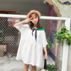 Inset Scarf T-shirt Dress