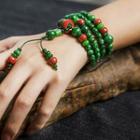 Jade & Ceramic Bead Layered Bracelet