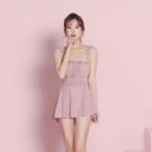 Lace-up A-line Swimdress