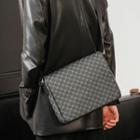 Patterned Flap Crossbody Bag Pattern - Black - One Size
