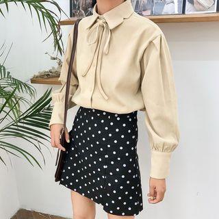 Lace-up Long Sleeve Shirt