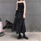 Ruched Asymmetric Sleeveless Dress
