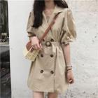 Short Sleeve Double-breasted Trench Coat